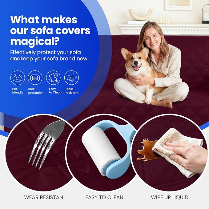 Waterproof Couch Covers for Pets, Waterproof Dog Bed Cover, Anti-Slip Soft Dog - Image 6