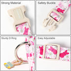 DOGWONG Easter Dog Collar, Cute Pink Easter Bunny Pet Collar Durable Holiday - Image 3