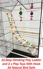 38-Inch Double Roof Top Large Flight Bird Cage - Image 3