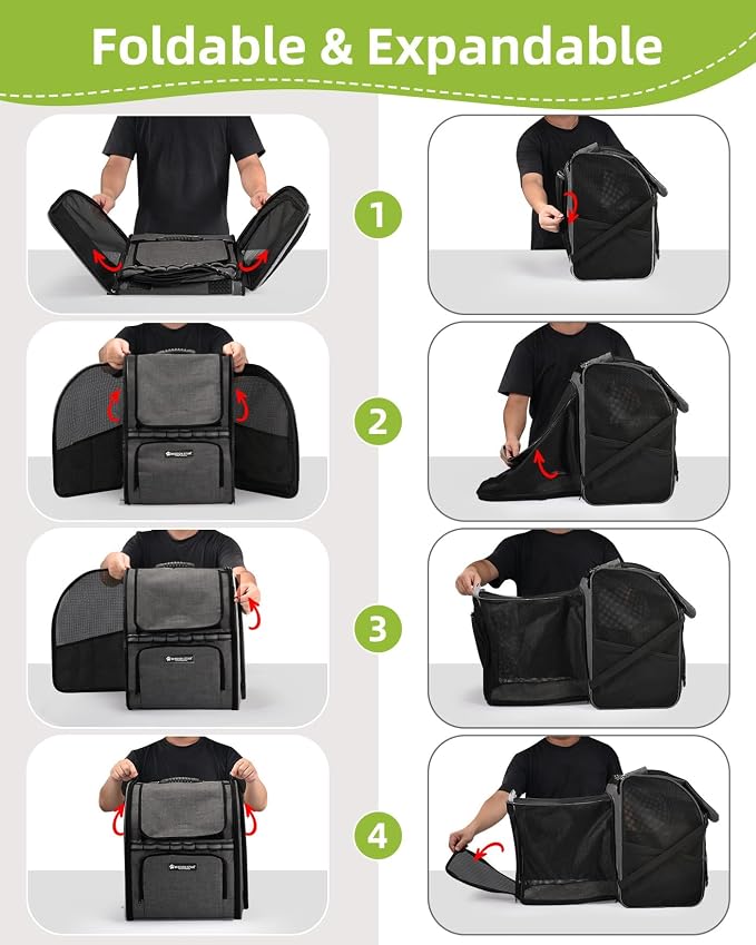 Cat Carrier Backpacks with Expandable Breathable Mesh, Pet Carrier Backpack - Image 5