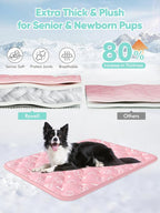 Rywell Dog Cooling Mat 2.0, Soft Blush Pink, Long-Lasting Cool - Image 5