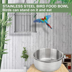 Bird Feeding Dish Cups 3 Pack Parrot Food Bowl Cage - Image 3
