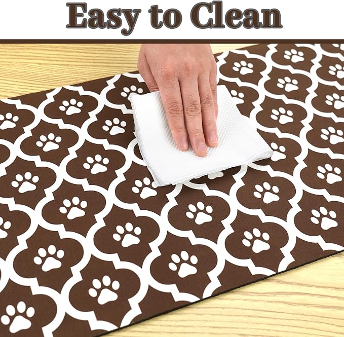 Dog Food Mat 24X32 Inch Pet Feeding Absorbent Mats - Image 6