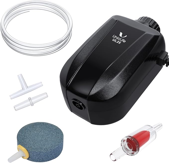 Uniclife Aquarium Air Pump Dual Outlet Fish Tank Aerator by UnicLife