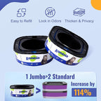 4 Pack Cat Litter Refill Bags, Non-See-Through Jumbo 120FT Cartridge Refill - Image 3