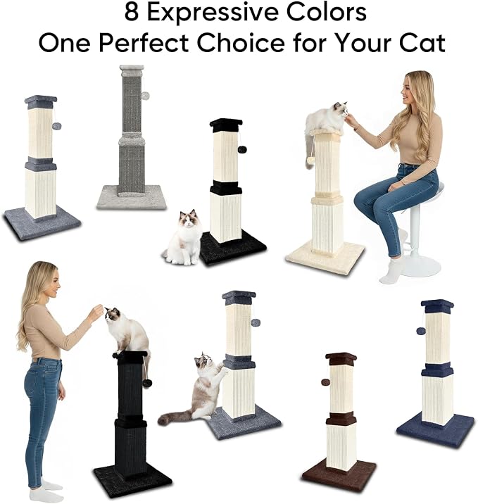 AGYM Cat Scratching Post for Large Cats, Cat Scratcher for Indoor Cats Adults - Image 7