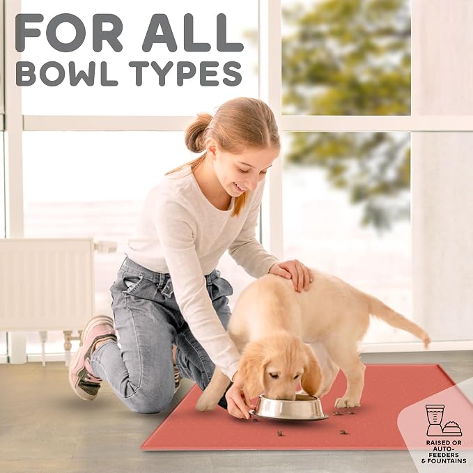 Dog Food Mat - 28x18 Raised Edges Dogs Mat - Image 6