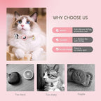 8-13in Airtag Cat Collar Lightweight and Comfortable, Bells & Flower Charm - Image 6