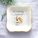 Custom Pet Portrait Watercolor Ring Dish, My Humans Are Getting Married Jewelry - Image 2