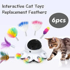 ORSDA 6Pcs Interchangeable Attachments Cat Feather Toys Replaceable Feathers - Image 3