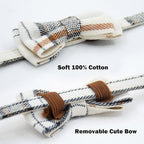 Cat Collar Breakaway with Bell and Bow Tie, Plaid Design Adjustable Safety - Image 5