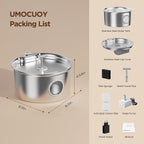 Cat Water Fountain Stainless Steel: 2.6L Cat Fountain - Image 9
