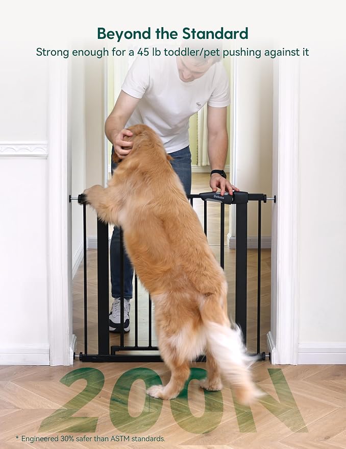 Babelio Metal Auto Close Baby Gate PressGuard P7, 29-48" Wide 30" Tall Extra - Image 2