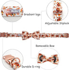 Dog Collar - Thanksgiving Turkey Pet Collar Bowtie Gift Puppy Cute Bow Collar - Image 2