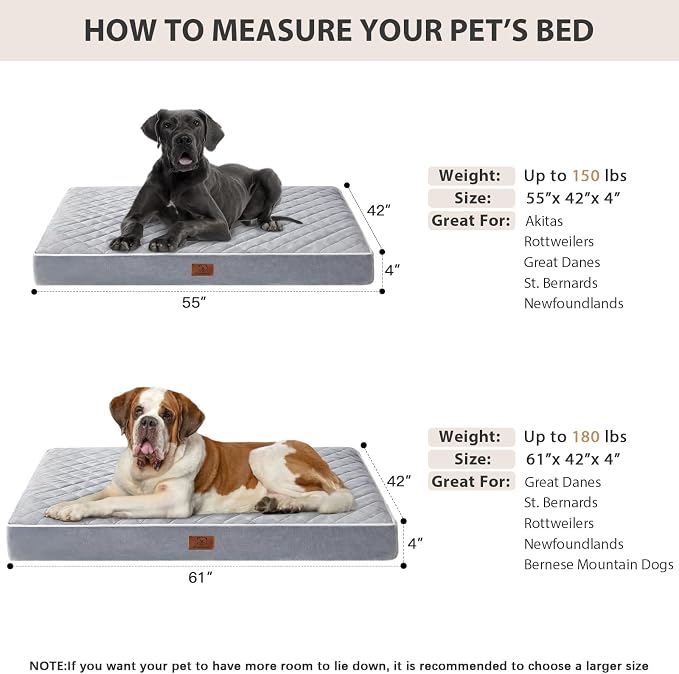 WNPETHOME Orthopedic Big Dog Beds Large Sized Dog, Waterproof Extra Large Dogs - Image 6