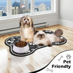 Dog Cat Food Mat, Rapid AbsorbentPet Feeding Mat, Bone Shaped Dog Placemat - Image 7
