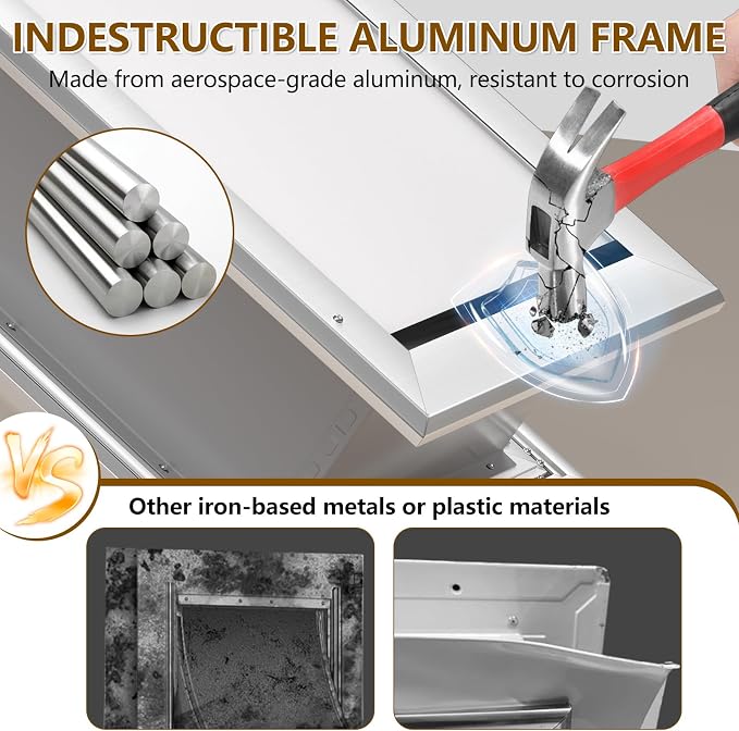 Ownpets Aluminum Dog Door for Wall and Door, Double Flap Energy Efficient - Image 3