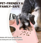 VIVAGLORY Dog Food Mat Flexmat Dog Bowl Mat, Placemat Food Tray - Image 3