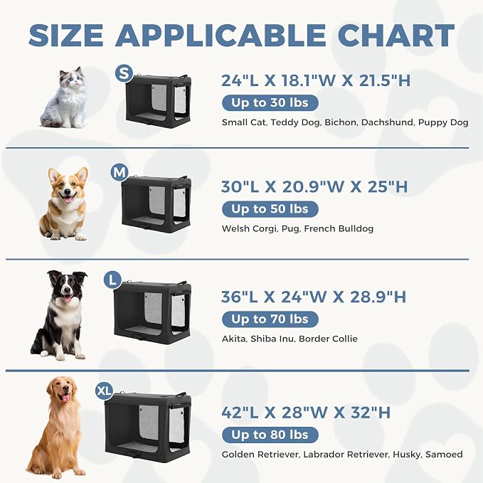 DUMOS Dog Crate 36 Inch Travel Cat Pet Carrier - Image 5