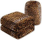 Bnuitland Leopard Print Flannel Blanket, Large Size 108x90 Inches - Image 4