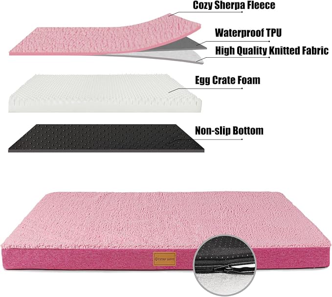Patas Lague Orthopedic Dog Bed for Small Dogs 20''X15'', Soft Waterproof Egg - Image 4