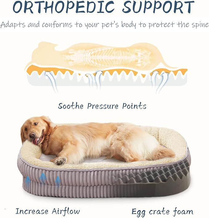 Orthopedic Dog Bed for Puppy, Extra Small Dogs Breeds, Oval Cat Bed, High - Image 2