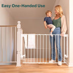 Cumbor 29.2–43" Baby Gate for Stairs, Wall-Mounted, Expandable No Bottom Bar - Image 8