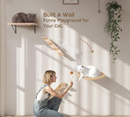 Wood Cat Wall Bed with Sisal Mat – Curved Cats Shelf - Image 7