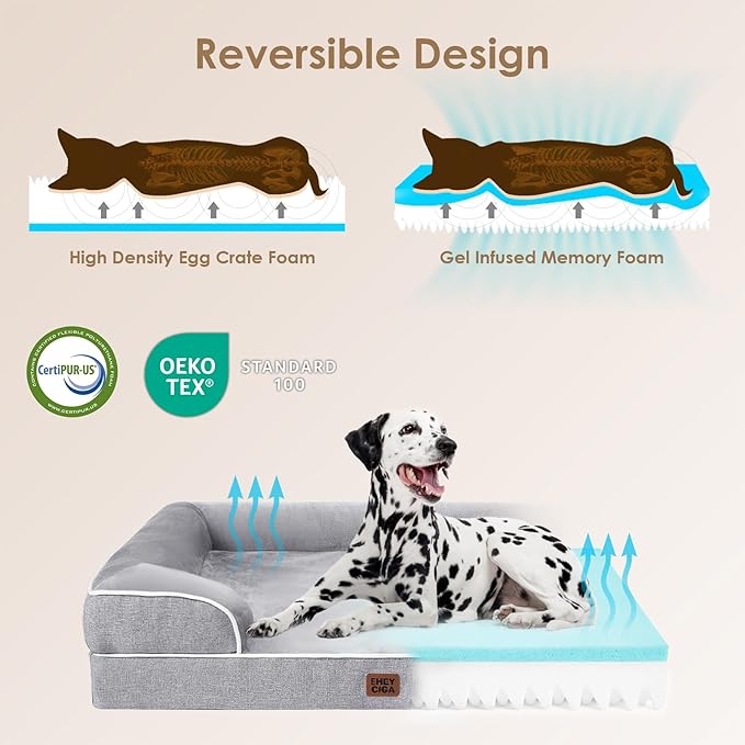 EHEYCIGA Orthopedic Dog Beds for Large Dogs, Waterproof Memory Foam Large Pet - Image 4