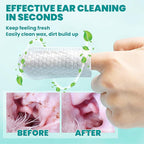 Ear Cleaner Finger Wipes 60 Counts, Dog Ear Cleaner, Grooming Kit Care - Image 4