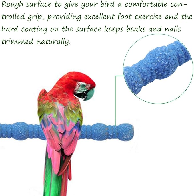kathson 10PCS Bird Perch Parrot Stand Cage Accessories Natural Wooden Stick Paw - Image 4