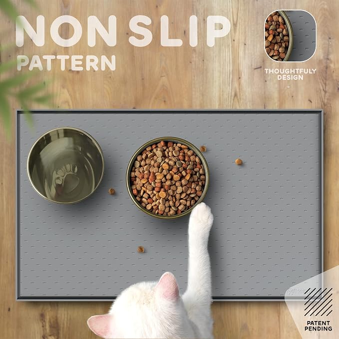 Dog Food Mat - 28x18 Raised Edges Dogs Mat - Image 4