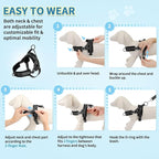 SlowTon No Pull Small Dog Harness and Leash Set, Puppy Soft Vest Harness Neck & - Image 8