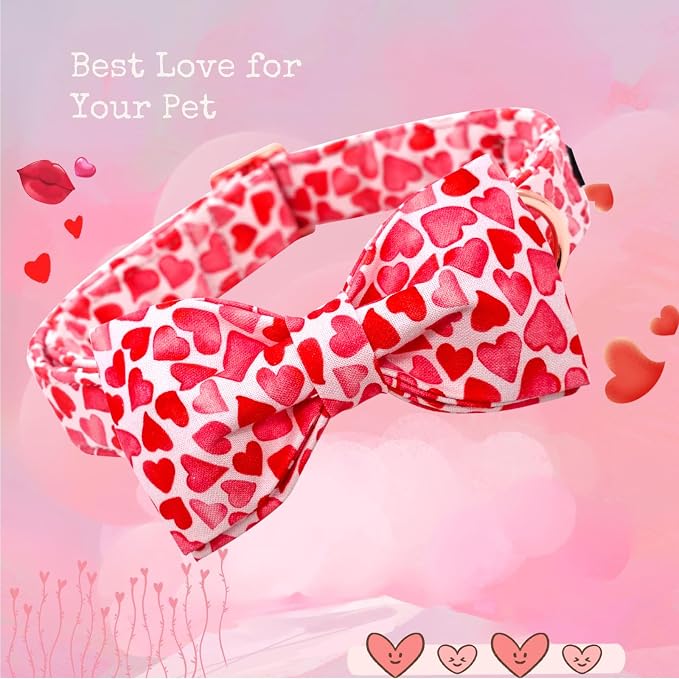 Lionheart glory Dog Bow Collar Valentine's Day Dog Collar - Image 3