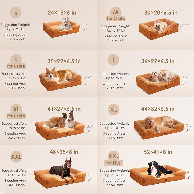 EHEYCIGA Orthopedic Dog Bed for Small Dogs, Waterproof Memory Foam Small Dog - Image 2