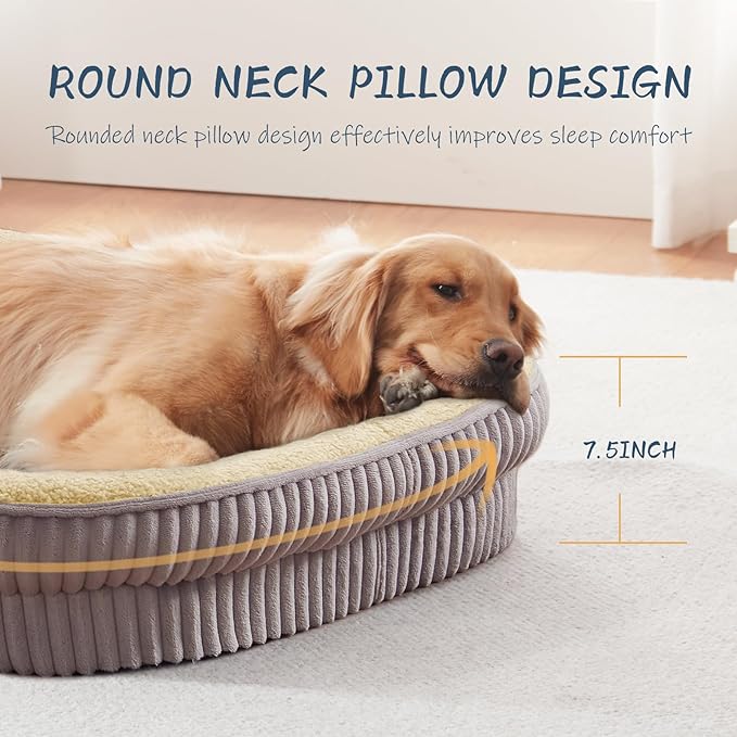 Orthopedic Dog Bed for Large Dogs Breeds, High Density Egg Crate Foam Dog Sofa - Image 4
