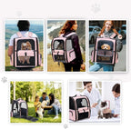 Lekebobor Large Cat Backpack Carrier Expandable Foldable Pet Carrier Backpack - Image 8