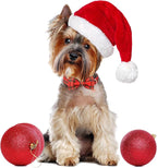 Christmas Dog Collar with Bow Tie, Cotton Christmas Plaid Collar - Image 5