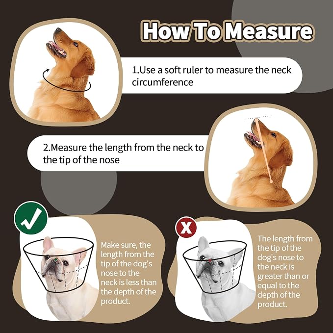 Dog Cone Collar Soft Cone for Medium Dogs After Surgery Adjustable Elizabethan - Image 3