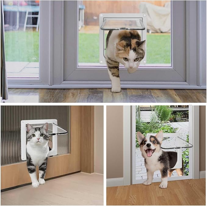 Cat Door for Windows, Pet Doors and Sliding Door, Safety Pet Door - Image 3