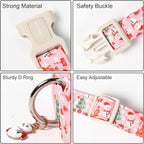DOGWONG Christmas Dog Collar- Cute Pink Snowman Dog Collars, Adjustable - Image 3