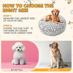 Youyole Small Washable Round Dog & Cat Bed Cover Replacement Waterproof 20 x 20 - Image 3