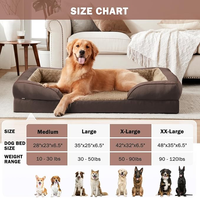 INVENHO Orthopedic Dog Beds Large Sized, XL Egg-Crate Foam Dog Couch - Image 7