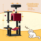 DUMOS Small 44 Inch Cat Tree Tower, Cat Climbing Tower - Image 2
