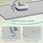 Cat Litter Mat for Litter Box, Silicone Large Cat Litter Trapping Mat - Image 3