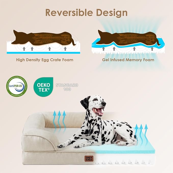 EHEYCIGA Orthopedic Dog Beds for Large Dogs, Waterproof Memory Foam Large Pet - Image 3