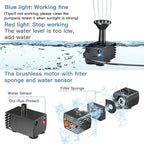 Biling Solar Water Pump Outdoor, Upgraded Solar Fountain Pump Kit - Image 3