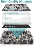 Orthopedic Dog Bed for Large Medium Size Dog, Soft and Warm Faux Fur Sofa for - Image 7