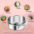ToLanbbt 4 Pcs Stainless Steel Bird Food Bowls Bird Water Bowls - Image 6