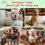 Medium Christmas Dog Collar, Adjustable Dog Christmas Collars, Cute Dog Collars - Image 2